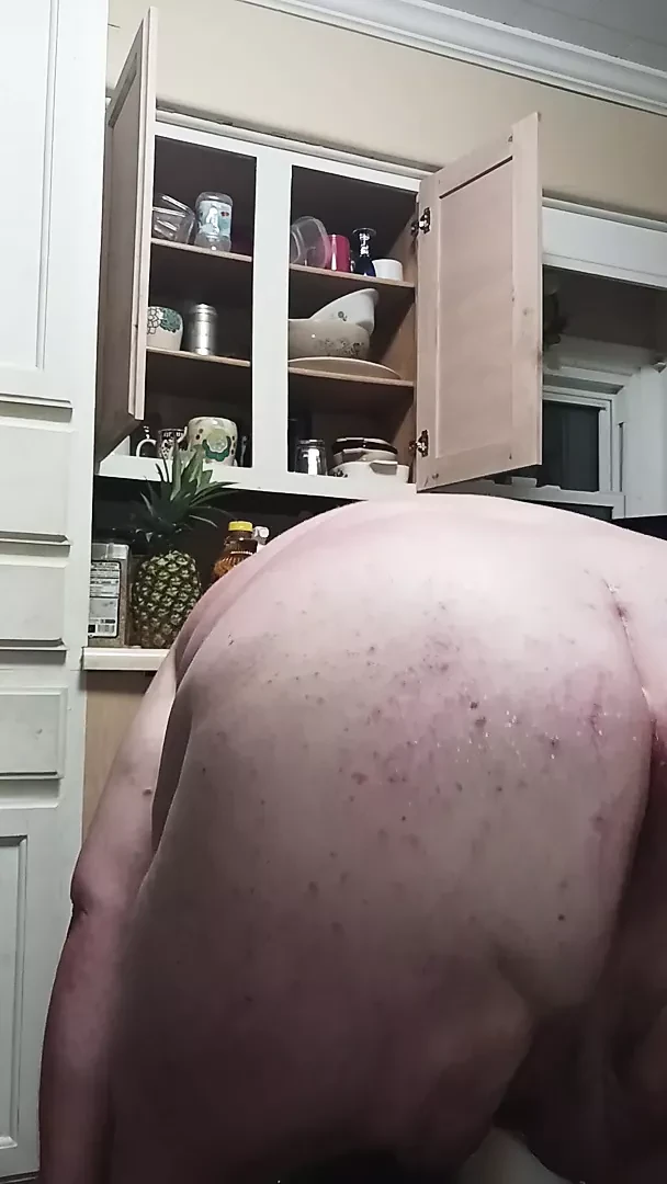 Bbw male house work thong