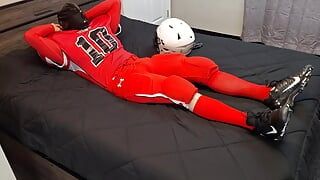 Horny Football Player Jerking Off