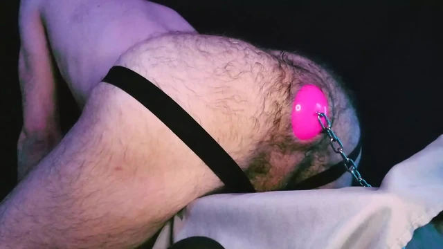 Hairy bubble butt teased and wrecked with huge toys