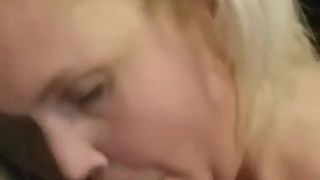 Blonde Milf sucks Black Cock