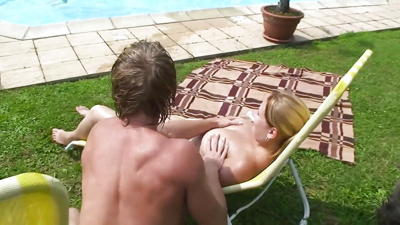 Intense hot foursome with these two beautiful horny blonde sluts with perfect tits and tight ass