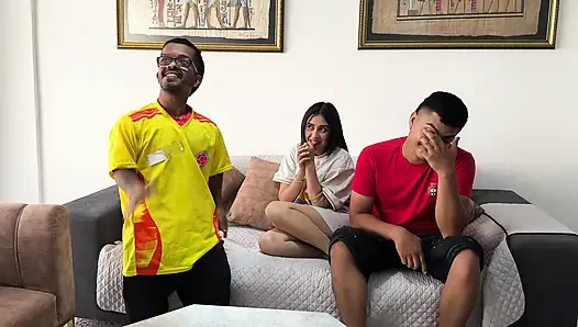 My Best Friend Crying While I His Wife For Losing The Colombia Vs Portugal Match Bet.