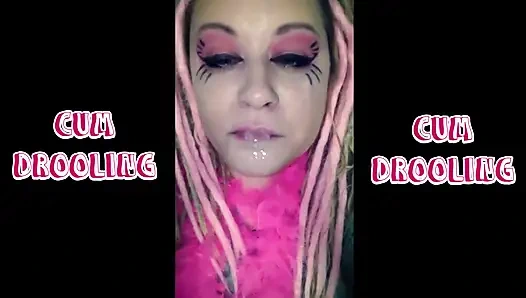 Cum drooling with slurping sounds extended