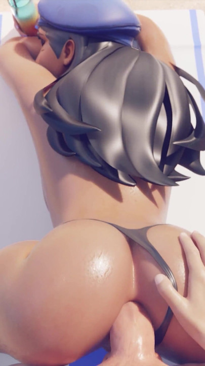 Ana Overwatch Big Ass Doggystyle Anal Fuck - Thighjob Teasing Cumshot - 3D Animation