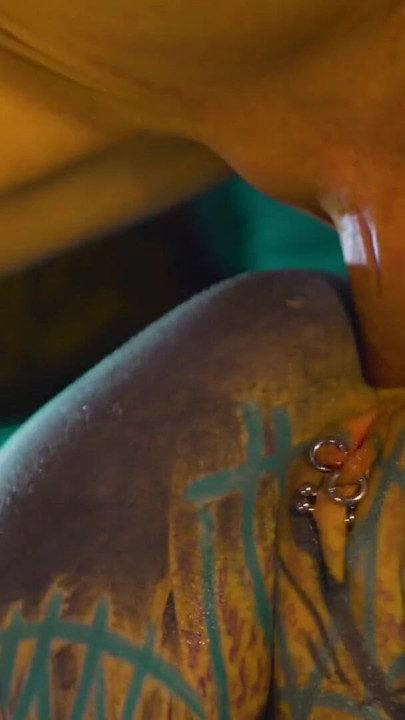 Tattooed Girl Got Caught Fucking Herself with a Big Toy, ANAL, BJ, Cumshot | Clip 1