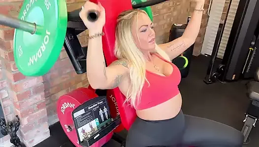 April Visits Her Personal Trainer
