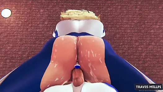 Невидимую женщину трахают эластичным хуем 3