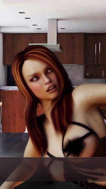 Powerful moment from "Fucking my Horny Maid Wearing Sexy Lingerie In The Kitchen - 3D Hentai Animated Porn With Sound -"
