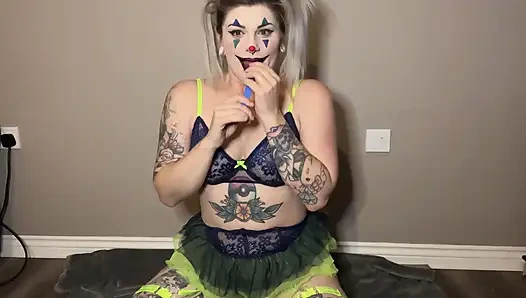 Burping Clown Girl Plays with Balloons Asmr