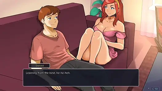 Üvey erkek kardeş üvey kız kardeşiyle eğleniyor