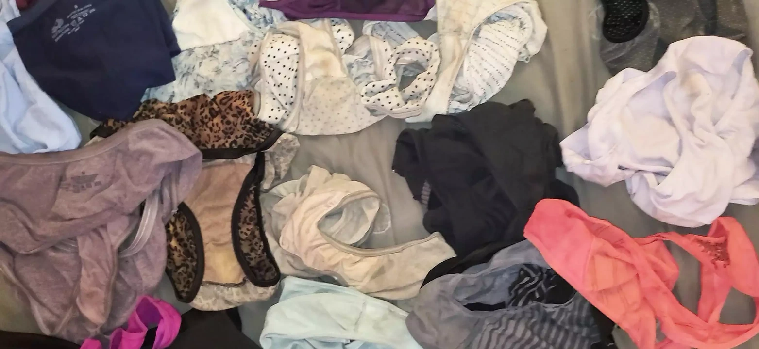 Quần lót và áo lót của vợ được trưng bày