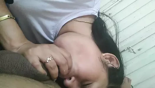 desi hotwife deepthroating my cock before getting rough side fucked