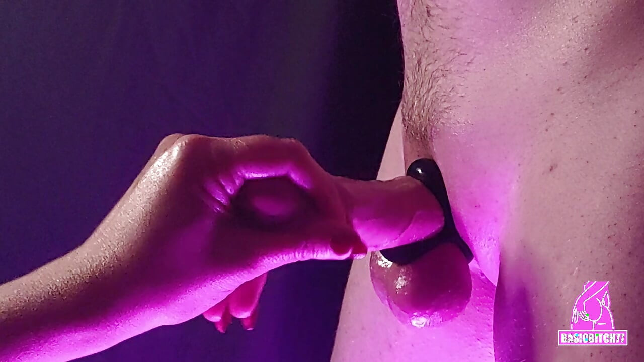 Teasing with ice before cumming hard