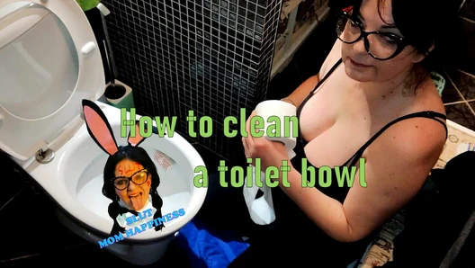 How to clean a toilet bowl