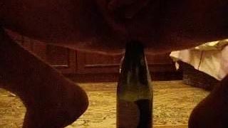 bottle in the ass and cumming