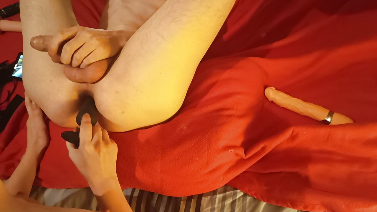 Pegging and strapon man