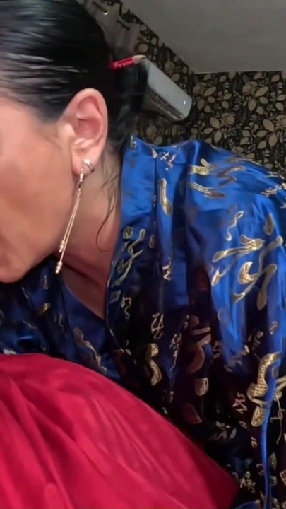 Slutty Geisha Fantasy. Satin Robe Tease, Dirty Oral Energy and Messy Satin Finish | Clip 2