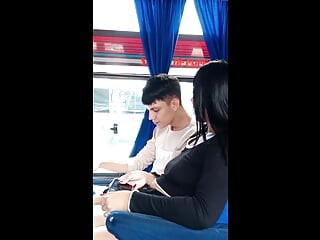 COUPLE FILMED ON A BUS ABOUT TO HAVE SEX | Will they end up fucking after the family outing?