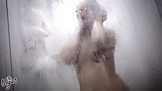 Hot shower tease from sexy Latina Selena Vega