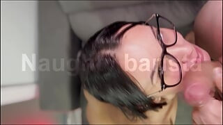 Fucking the naughty girl's pussy on the couch at home