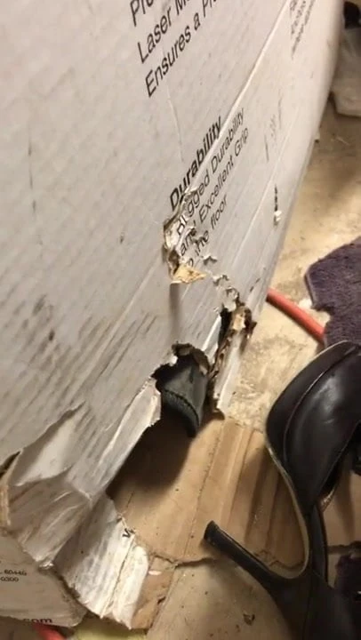 Shoe fuck peep toe pumps