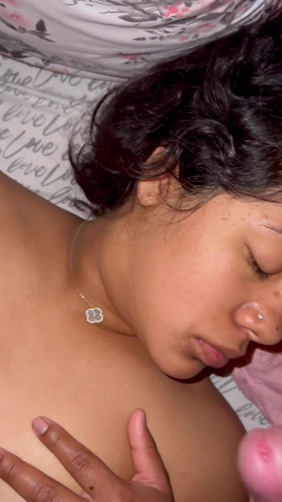 18 years old Latina sucking dick for the first time and swallow my cum 4times | Clip 3
