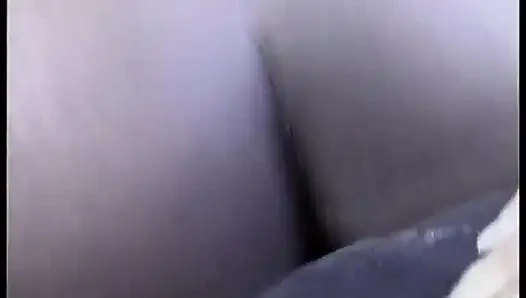 Hot black babe strips then suck on a large black cock