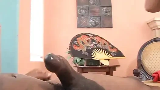 Busty Black Slut Hard Threesome