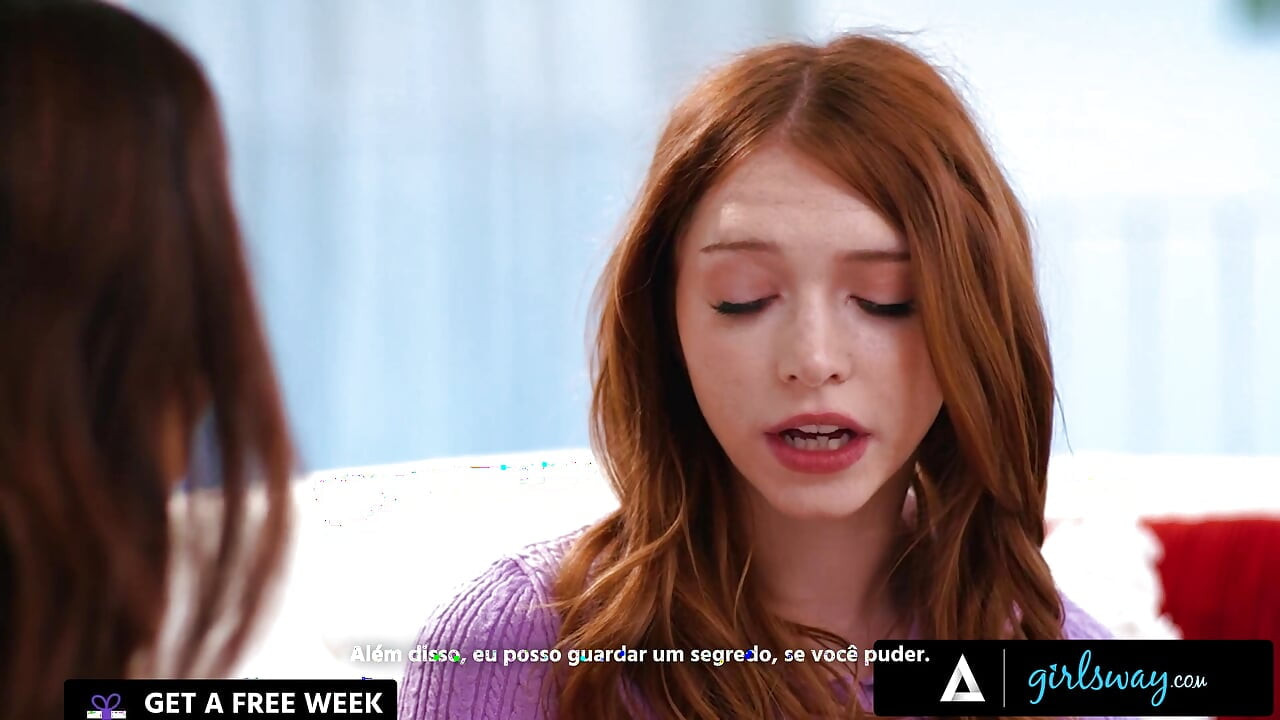 GIRLSWAY - Petite Redhead Myra Moans Seduces Busty Neighbor MILF Chloe Amour - PORTUGUESE SUBTITLES