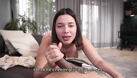 POV - I Fuck a Student Inside the Institution to Help Him Pass His College Year, He Fills My Latina Tits with Cum