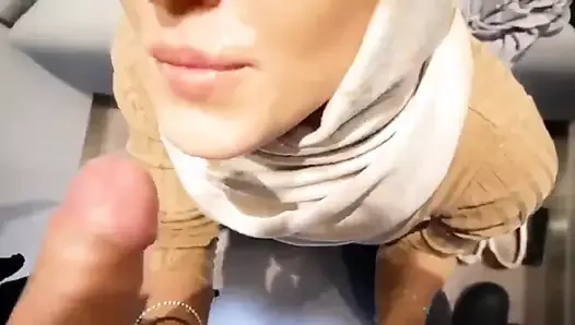 Muslim hijab blowjob facial