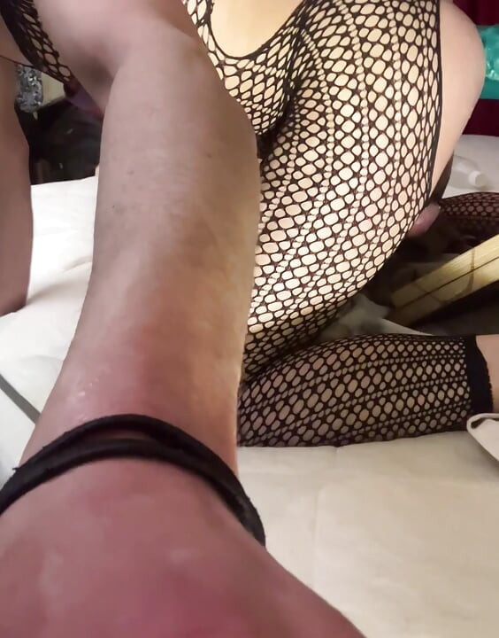 Analtraining with Monster dildo