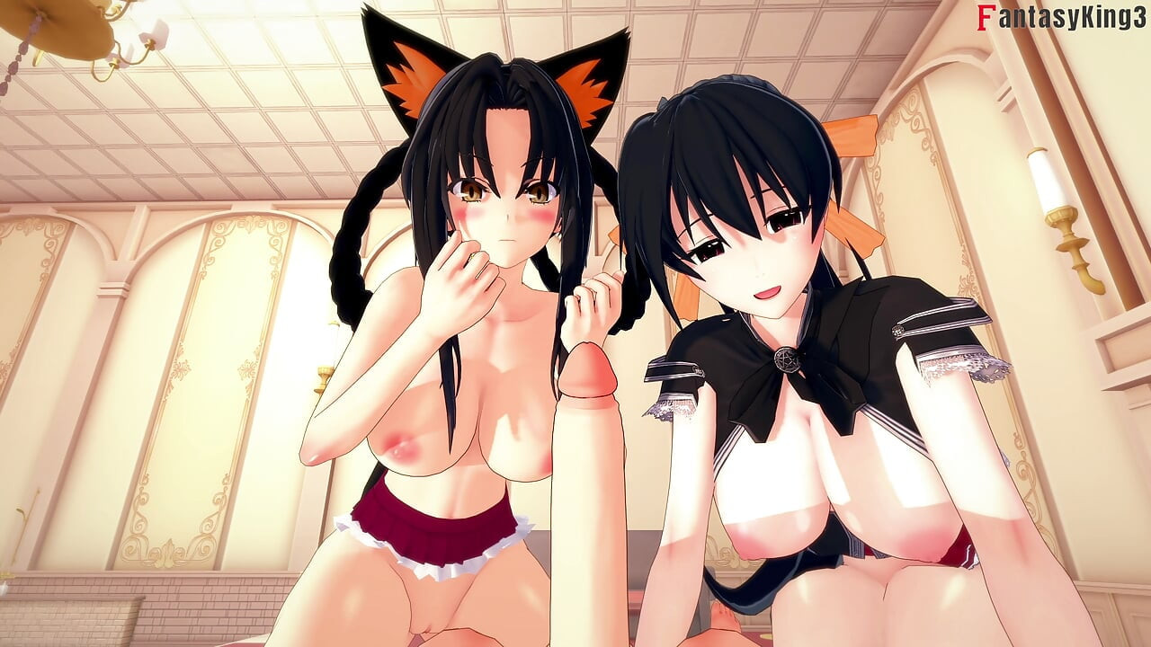 Akeno i Kuroka pomaga Irinie wysysać dla niej kutasa - HS DXD NTR Madness Epizod 14 - Pełny film na Patreon: Fantasyking3