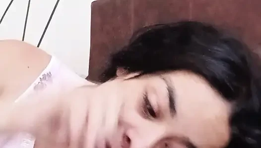 Married woman having sexual relations with her husband's friend.