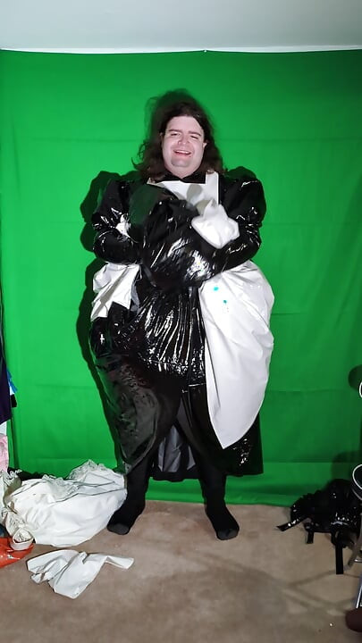 Layered PVC Breathplay with Bonnet over Hood