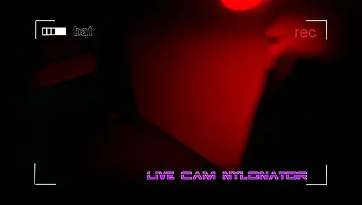 Canlı Kamera Naylon Çoraplı Ateşli Naylon Takma Yarakla Sikişiyor