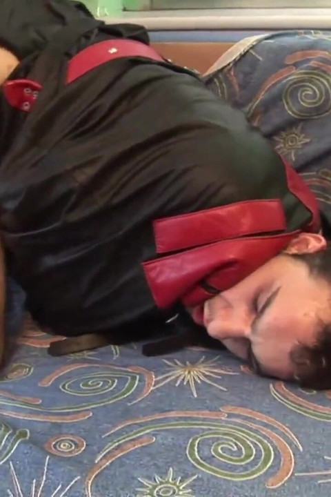 Young patient in straitjacket fucked by masked man