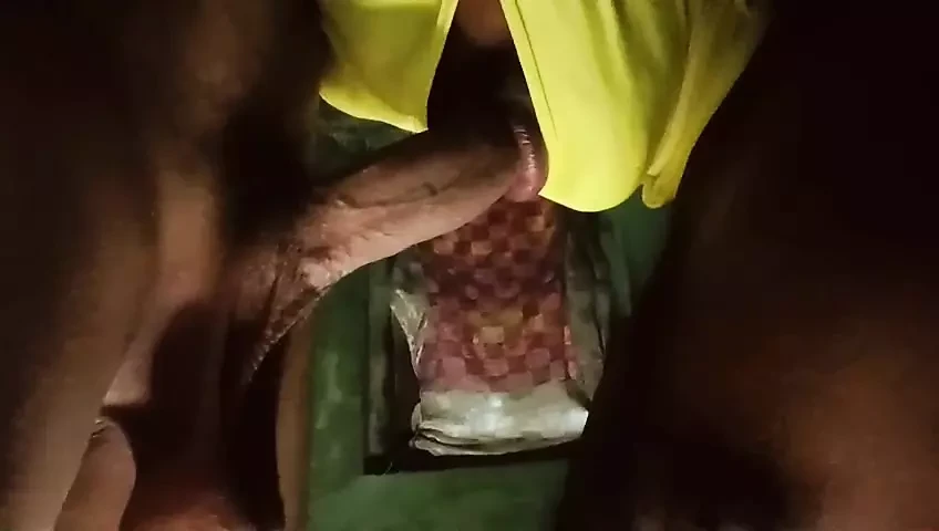 Foreskin play and horny sucking huge uncut white dick at night