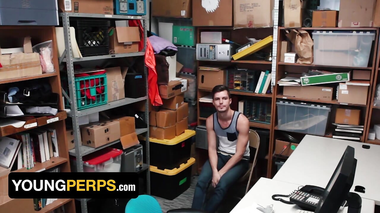 YoungPerps - Hunk Security Accepts Anal Compensation From Young Mischievous Boy Caught Stealing