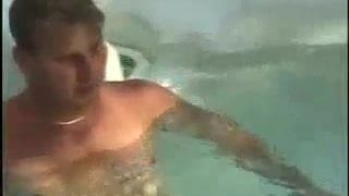 Black and White Fuck in Pool