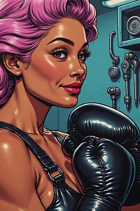 Beautiful Fit Różowowłose Babes Art