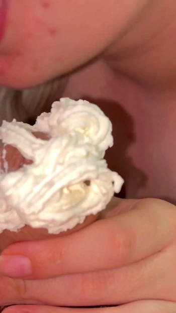Powerful moment from "tiny creamy cock made a cum cocktail for blonde which she swallowed"