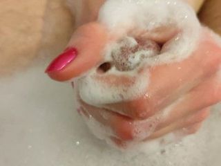 My step son's girl jerking my Cock clean!