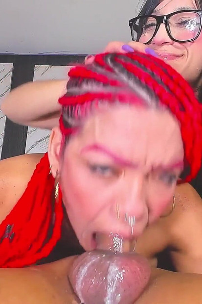 Blowjob That Ends with Cum All Over Her Face