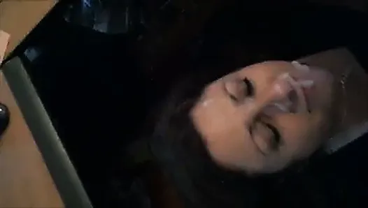 Fat Sub C Takes a Facial after sucking me under the desk