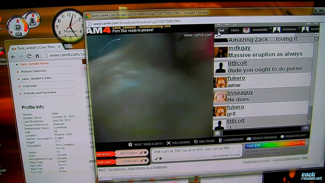 A Shower of Cum in a Cam Show