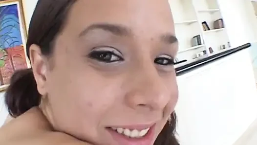 Old man loves teen's cute butt and hairy pussy