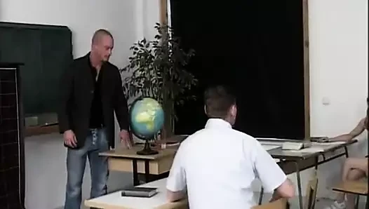 Real German scandalous sex with a college girl who enjoys during a threesome