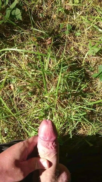 Wanking in the woods