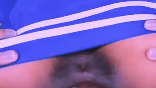 She goes to the gym and gets very hot and rides the cock all the way to the bottom